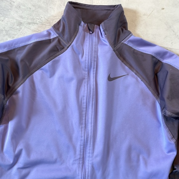 Nike  Pro 1/2 zip dri fit jacket   Color block periwinkle & purple gray   Size S - Picture 2 of 12